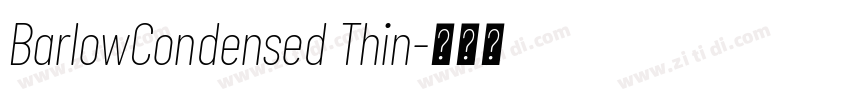 BarlowCondensed Thin字体转换